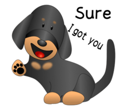 Every day with amusing Dachshund sticker #12377571