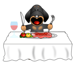 Every day with amusing Dachshund sticker #12377576