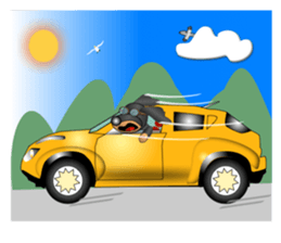 Every day with amusing Dachshund sticker #12377578