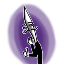 Mr.Dinner Knife sticker #12377800