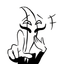 Mr.Dinner Knife sticker #12377805