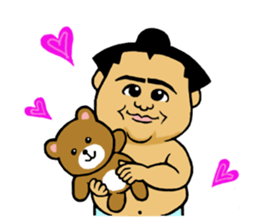 Cute mini Sumo wrestler Sticker sticker #12379470