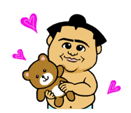 Cute mini Sumo wrestler Sticker sticker #12379470