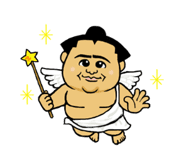 Cute mini Sumo wrestler Sticker sticker #12379473