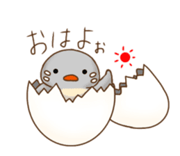 Grebe chicks of the Kohoku dialect sticker #12379910