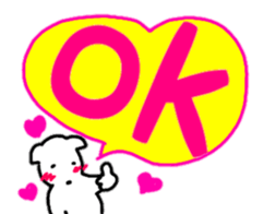 animal message sticker large character sticker #12380552