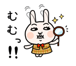 Daily life of white bear and rabbit 2 sticker #12380979