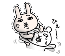 Daily life of white bear and rabbit 2 sticker #12380985