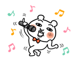 Daily life of white bear and rabbit 2 sticker #12380992