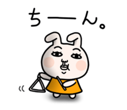 Daily life of white bear and rabbit 2 sticker #12380993