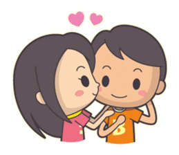 Bert & Flora (falling in love) V1.1 sticker #12382023