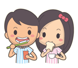 Bert & Flora (falling in love) V1.1 sticker #12382029