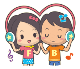 Bert & Flora (falling in love) V1.1 sticker #12382032