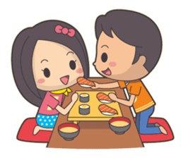 Bert & Flora (falling in love) V1.1 sticker #12382033