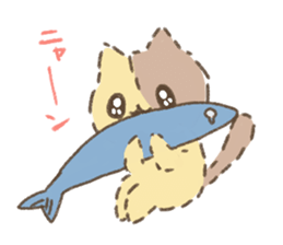 Fluffy kitten sticker #12382495