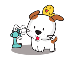 cute Khao Niaw dogs(dookdik) sticker #12382758