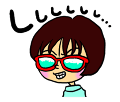 moving Akamegane-chan sticker #12382809