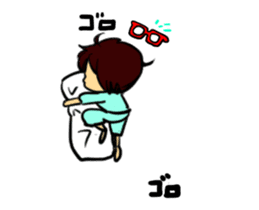 moving Akamegane-chan sticker #12382821