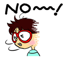 moving Akamegane-chan sticker #12382829