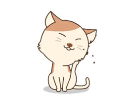 Lovely cat is chic sticker #12383384