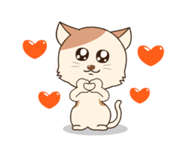 Lovely cat is chic sticker #12383389