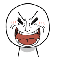 Ending with a straight face sticker #12384165