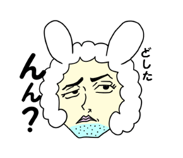 Old bird rabbit to fit obediently sticker #12384914