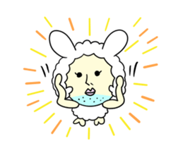 Old bird rabbit to fit obediently sticker #12384917