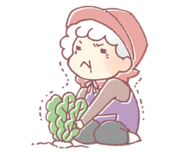 Farmers grandmother sticker #12385083