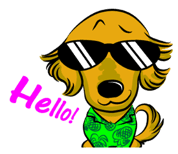 Golden Retriever named sakura sticker #12385150