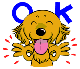 Golden Retriever named sakura sticker #12385151