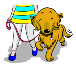 Golden Retriever named sakura sticker #12385154