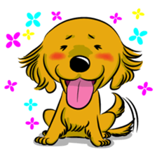 Golden Retriever named sakura sticker #12385159