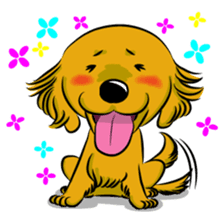 Golden Retriever named sakura sticker #12385159