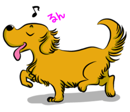 Golden Retriever named sakura sticker #12385168