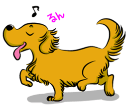 Golden Retriever named sakura sticker #12385168