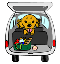 Golden Retriever named sakura sticker #12385188