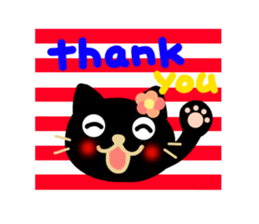 Black cat Sanngo sticker #12386313