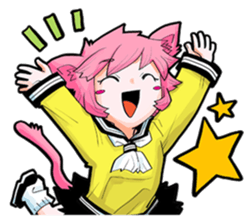 Social game loving Girls daily emotions sticker #12387575