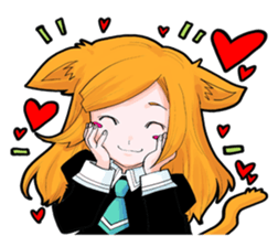 Social game loving Girls daily emotions sticker #12387576