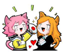 Social game loving Girls daily emotions sticker #12387577