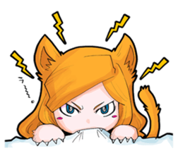 Social game loving Girls daily emotions sticker #12387578