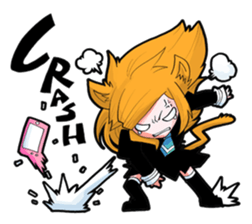 Social game loving Girls daily emotions sticker #12387580