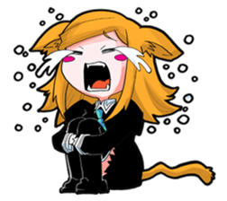 Social game loving Girls daily emotions sticker #12387583