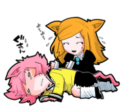 Social game loving Girls daily emotions sticker #12387585