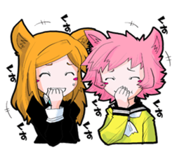 Social game loving Girls daily emotions sticker #12387587