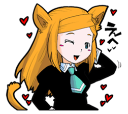 Social game loving Girls daily emotions sticker #12387593