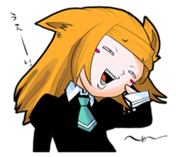 Social game loving Girls daily emotions sticker #12387597
