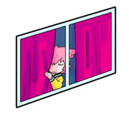 Social game loving Girls daily emotions sticker #12387610