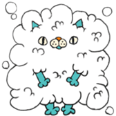 Of cat and bear. sticker #12388078